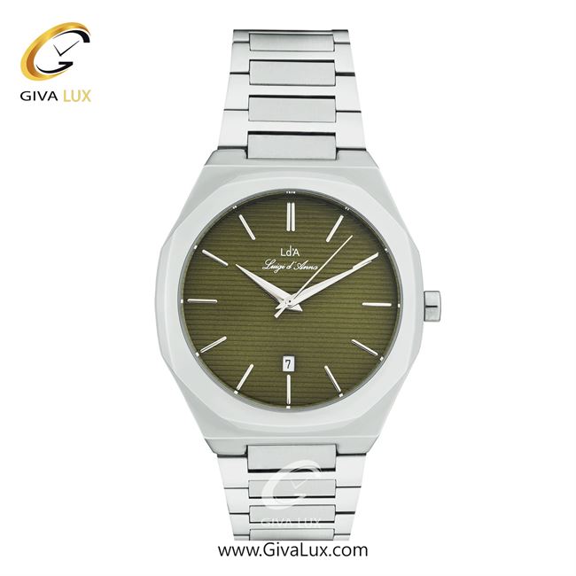 ساعت مچی اورجینال مردانه LdA نقره ای | نقره ای| زیتونی| کد رفرنس 2501